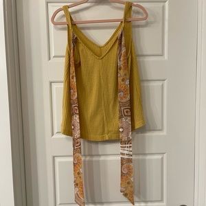 Yellow tank top with tie from Francesca’s size medium